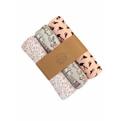 Пеленка трикотажная 3шт Лапочка TE5001 (ТМ Пеленкино)