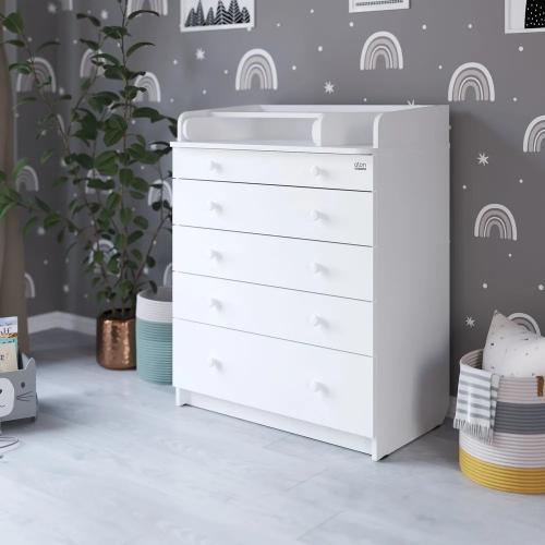 Комод пеленальный Атон Leo 805 с органайзером (белый) 9108822