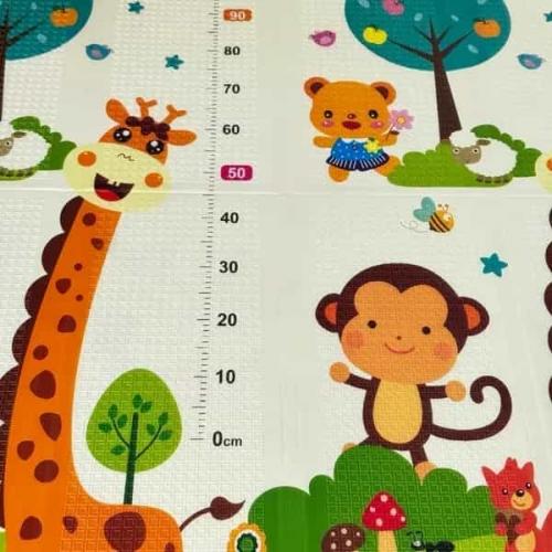 Детский коврик двухсторонний в сумке 2х1,8 м Джунгли - Цифры (термоковрик)
