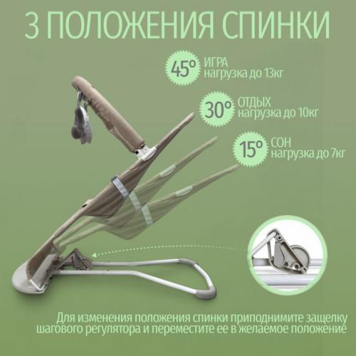 Детский шезлонг Bubago Momo BG 175-1 Серый