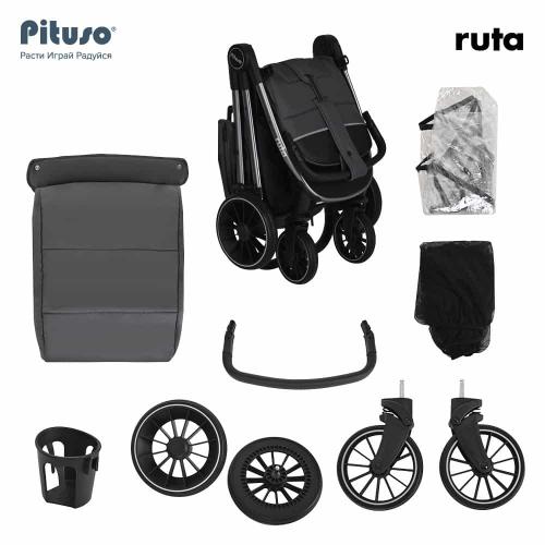 Прогулочная коляска Pituso Ruta Dark Grey Темно-Серый (PU) BD206/Dark Grey