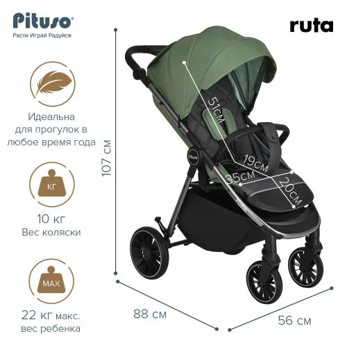 Прогулочная коляска Pituso Ruta Green / Зеленый (PU) BD206/Green