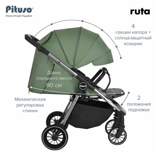 Прогулочная коляска Pituso Ruta Green / Зеленый (PU) BD206/Green