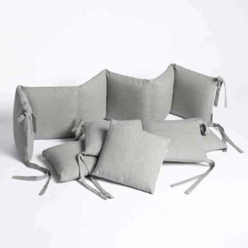 Бортик для кроватки Perina SoftCotton СК1/4-05.13 Серо-оливковый