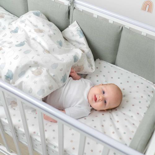 Бортик для кроватки Perina SoftCotton СК1/4-05.13 Серо-оливковый