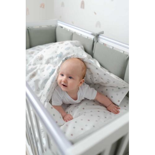 Бортик для кроватки Perina SoftCotton СК1/4-05.13 Серо-оливковый