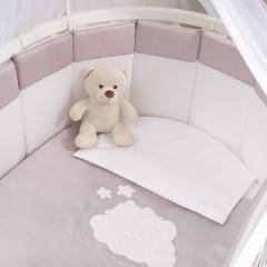 Комплект в кроватку круглую-овальную Перина Perina Бамбино Oval, арт. ББО6.2-125х75 (Грей)