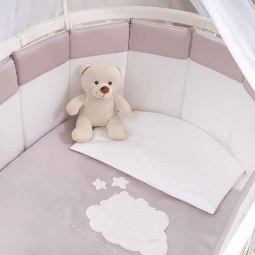 Комплект в кроватку круглую-овальную Перина Perina Бамбино Oval, арт. ББО6.2-125х75 (Грей)