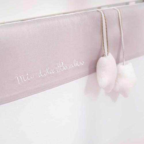 Комплект в кроватку круглую-овальную Перина Perina Бамбино Oval, арт. ББО6.2-125х75 (Грей)