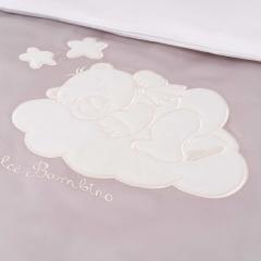 Комплект в кроватку круглую-овальную Перина Perina Бамбино Oval, арт. ББО6.2-125х75 (Грей)