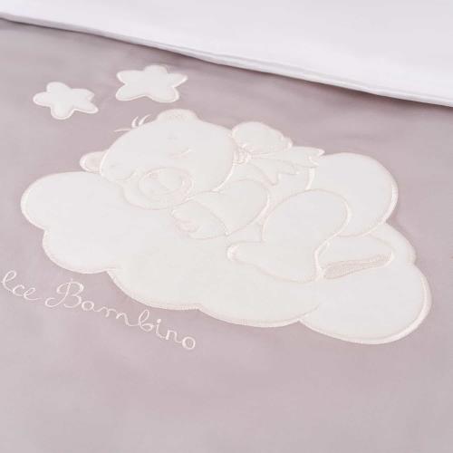 Комплект в кроватку круглую-овальную Перина Perina Бамбино Oval, арт. ББО6.2-125х75 (Грей)