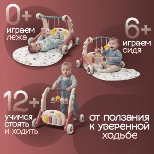 Детские ходунки BubaGo Buzzle BG 184-1 Коралловый