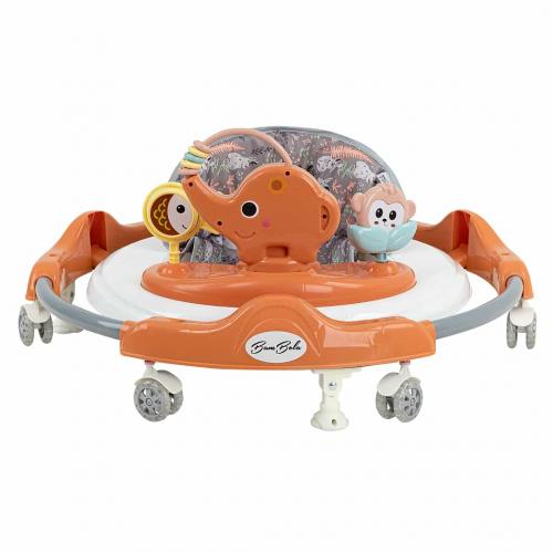 Ходунки BamBola Elephant (круглые) (6 силик.кол,игр.,муз) Оранжевый