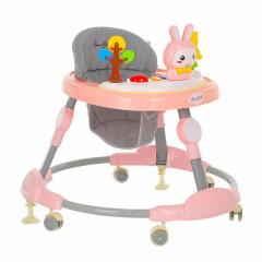Ходунки BamBola Зайчик 630 (круглые) (6 силик.кол,игр.,муз) Pink/Нежно-розовый