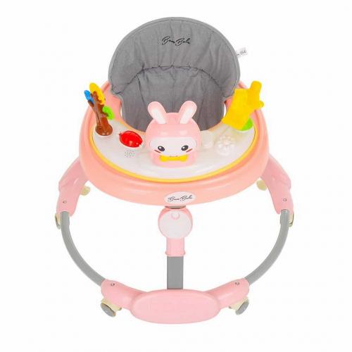Ходунки BamBola Зайчик 630 (круглые) (6 силик.кол,игр.,муз) Pink/Нежно-розовый