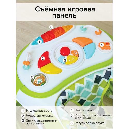 Ходунки Pituso Веселая Ферма W1122PB8 (музыкальные) Green/Салатовый
