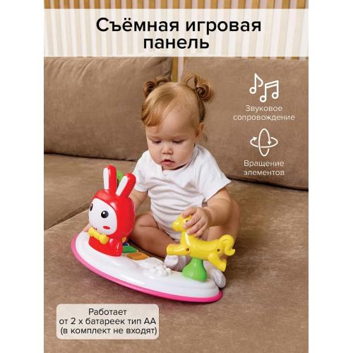 Ходунки BamBola Зайчик 630 (круглые) (6 силик.кол,игр.,муз) Red/Красный