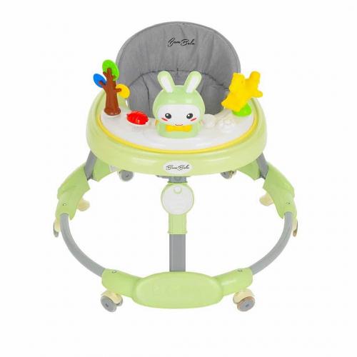 Ходунки BamBola Зайчик 630 (зеленый) (круглые) (6 силик.кол,игр.,муз)  Soft Green