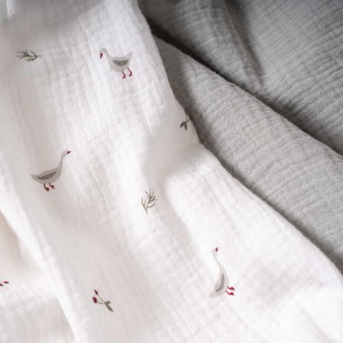 Комплект пеленок Perina КМП.2-10-1.22х2.8 (Гуси/Шалфей) Пеленка муслиновая