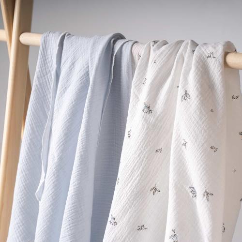 Комплект пеленок Perina КМП.2-10-1.23х2.9 (Птички/Голубая пастель) Пеленка муслиновая