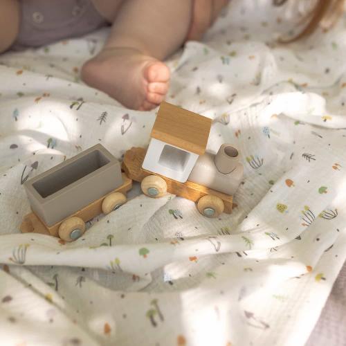 Комплект пеленок Perina КМП.2-10-1.6х2.7 (Грибы/Серый) Пеленка муслиновая