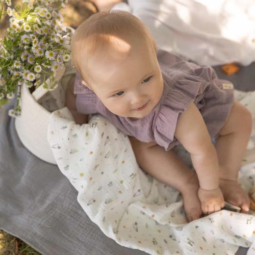 Комплект пеленок Perina КМП.2-10-1.6х2.7 (Грибы/Серый) Пеленка муслиновая