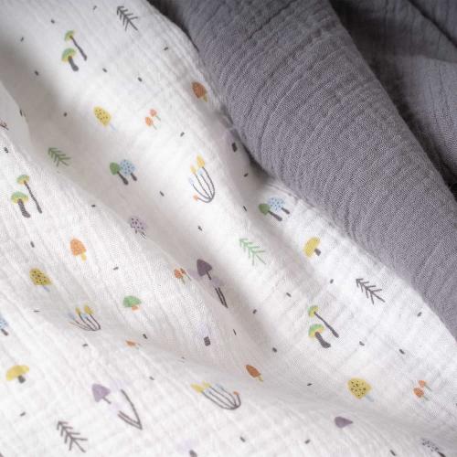 Комплект пеленок Perina КМП.2-10-1.6х2.7 (Грибы/Серый) Пеленка муслиновая