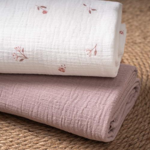 Комплект пеленок Perina КМП.2-10-1.8х2.6 (Лето розовое/Мокко) Пеленка муслиновая