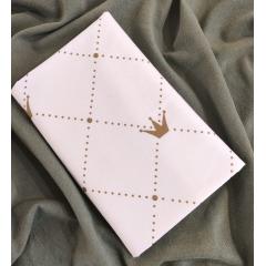 Непромокаемая многоразовая пеленка ранфорс 60х90 см Короны