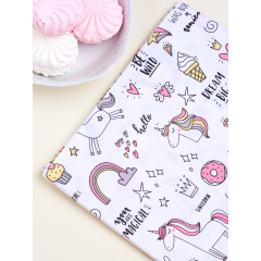 Пеленка фланель 80х95 см Единороги (ТМ Пеленкино)