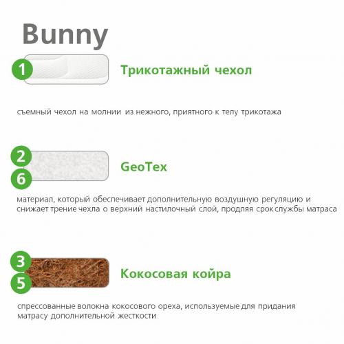 Детский матрас Vegas Kids BUNNY 60x120 / Вегас 120х60 см (в сумке)