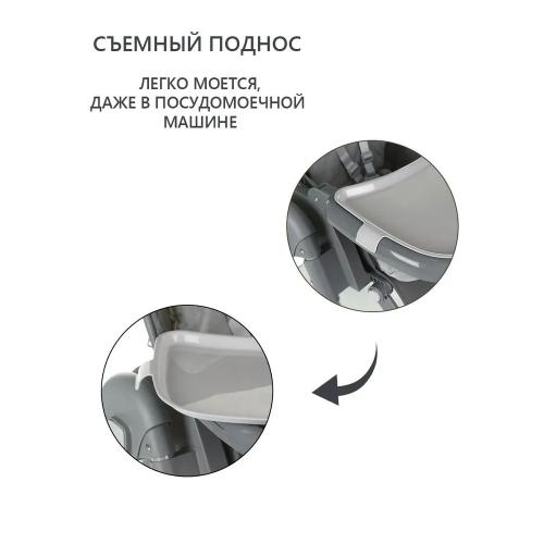 Стульчик для кормления Martin Noir TODY LUX Loft Grey (серый)