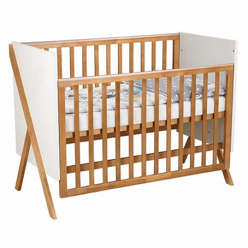 Детская кроватка Polini Kids Porto 1300 / 0002571.164 (графит/дуб крафт) быстросъемная стенка