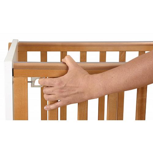 Детская кроватка Polini Kids Porto 1300 / 0002571.164 (графит/дуб крафт) быстросъемная стенка