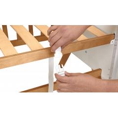 Детская кроватка Polini Kids Porto 1300 / 0002571.164 (графит/дуб крафт) быстросъемная стенка