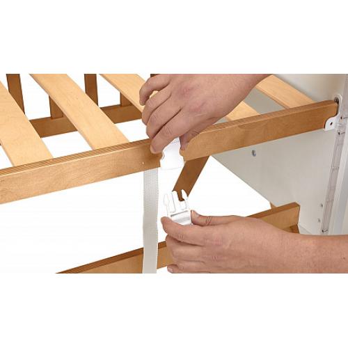 Детская кроватка Polini Kids Porto 1300 / 0002571.164 (графит/дуб крафт) быстросъемная стенка