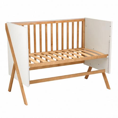 Детская кроватка Polini Kids Porto 1300 / 0002571.164 (графит/дуб крафт) быстросъемная стенка