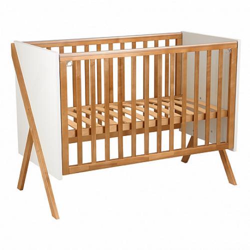 Детская кроватка Polini Kids Porto 1300 / 0002571.164 (графит/дуб крафт) быстросъемная стенка