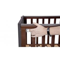 Детская кроватка Polini Kids Porto 1300 / 0002571.174 (белый/дуб крафт золотистый) быстросъемная стенка