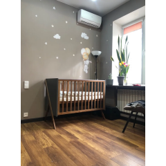 Детская кроватка Polini Kids Porto 1300 / 0002571.174 (белый/дуб крафт золотистый) быстросъемная стенка