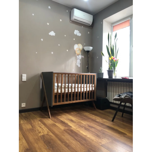 Детская кроватка Polini Kids Porto 1300 / 0002571.174 (белый/дуб крафт золотистый) быстросъемная стенка