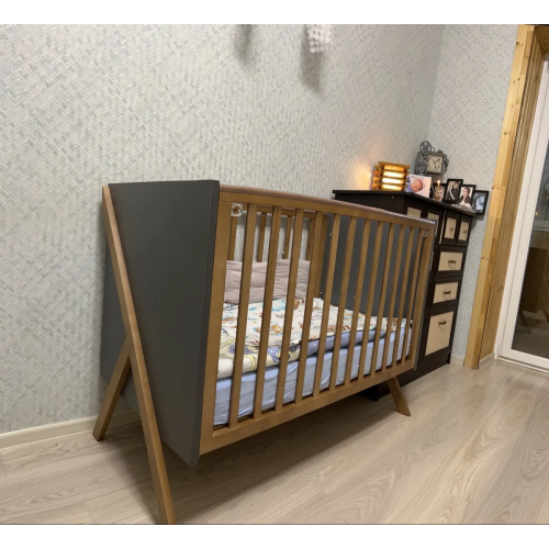 Детская кроватка Polini Kids Porto 1300 / 0002571.174 (белый/дуб крафт золотистый) быстросъемная стенка