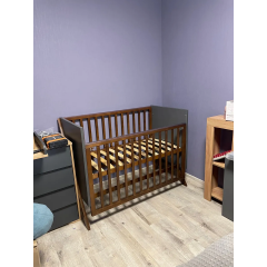 Детская кроватка Polini Kids Porto 1300 / 0002571.174 (белый/дуб крафт золотистый) быстросъемная стенка