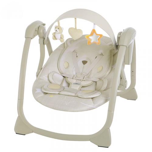 Детский шезлонг электрокачели Bubago Mastela BG 197-1 бежевый