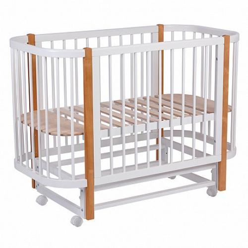 Детская кровать-трансформер Polini Kids Simple 350 / 0003126-11 (белый/бук)