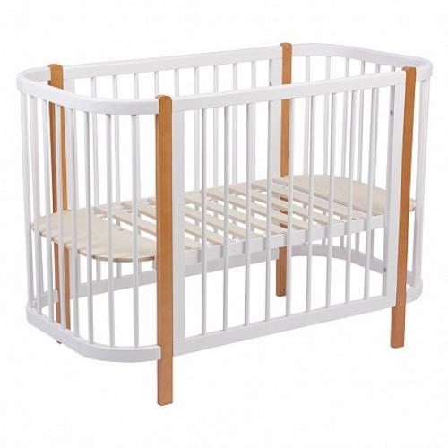 Детская кровать-трансформер Polini Kids Simple 350 / 0003126-11 (белый/бук)