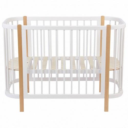 Детская кровать-трансформер Polini Kids Simple 350 / 0003126-17 (белый/натуральный)