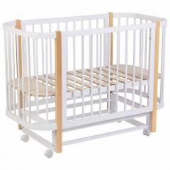 Детская кровать-трансформер Polini Kids Simple 350 / 0003126-17 (белый/натуральный)