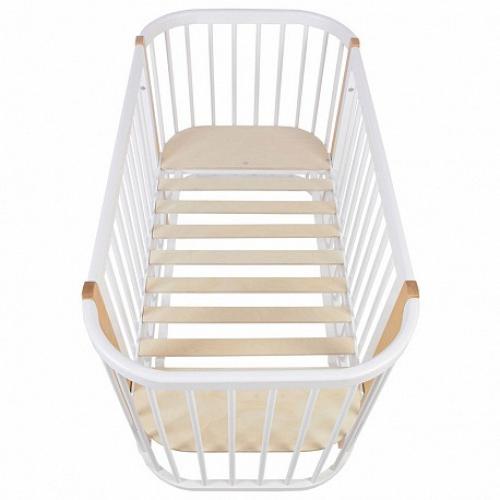 Детская кровать-трансформер Polini Kids Simple 350 / 0003126-17 (белый/натуральный)