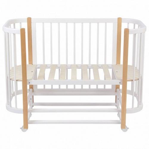 Детская кровать-трансформер Polini Kids Simple 350 / 0003126-17 (белый/натуральный)